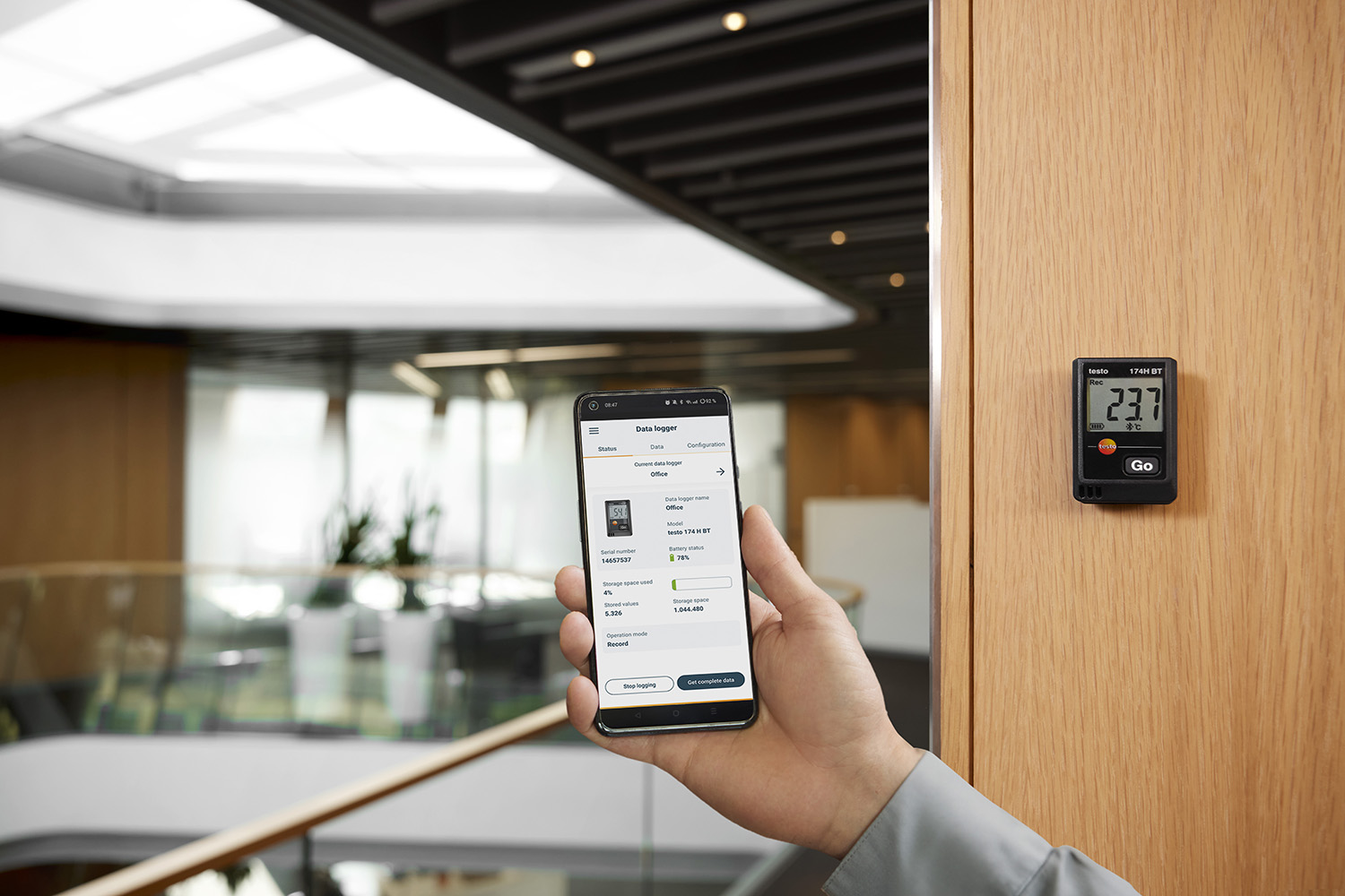 testo 174H bt i kontor