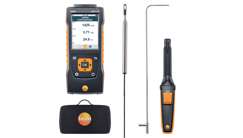 testo 440 dP – mätset för ventilation och inneklimat 0140 4401